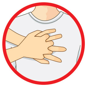 Interlocked hands position